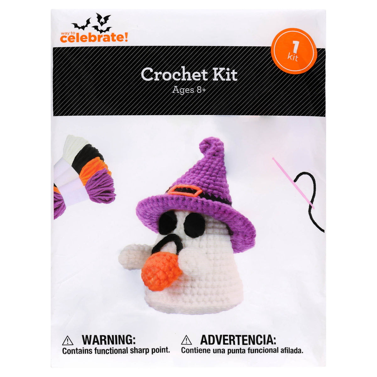 Ghost Crochet Kit, Multicolor, Halloween by Way To Celebrate
