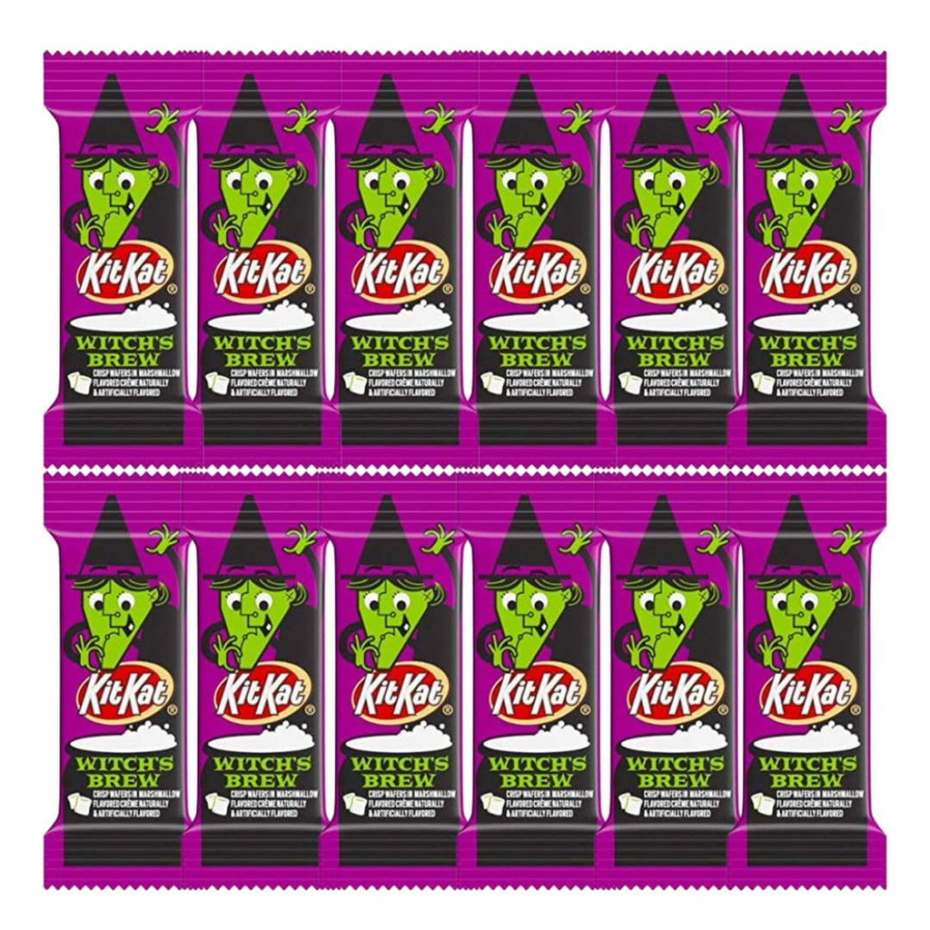 CandyKrave Kit Kat Halloween Candy Witches Brew - Assorted Milk Chocolate and Creme Snack Size Bars, Free Frosted Shipping Bag, 1 pound Bulk Bag 25 Pieces