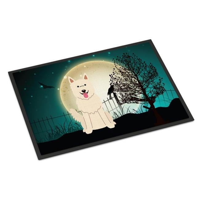 Carolines Treasures BB2235JMAT Halloween Scary White German Shepherd Indoor or Outdoor Mat, 24 x 0.25 x 36 in.