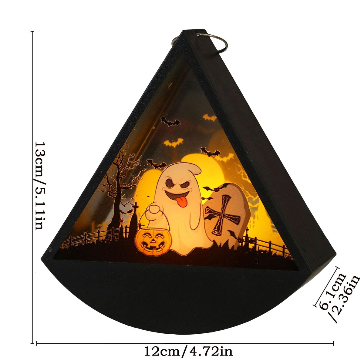 Cheapark Halloween Lanterns Decorations, Battery Operated Black Pumpkin Witch Lanterns, Flickering Light For Indoor Party Home Decor