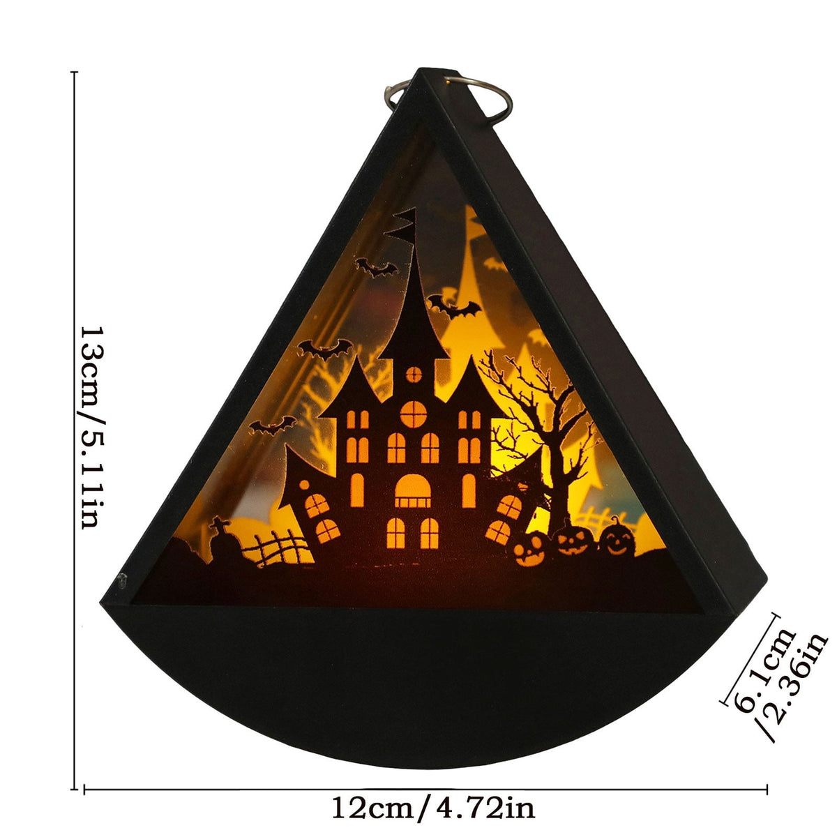 Cheapark Halloween Lanterns Decorations, Battery Operated Black Pumpkin Witch Lanterns, Flickering Light For Indoor Party Home Decor