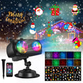 Christmas Halloween Projector Lights, Upgrade Waterproof Outdoor Indoor Holiday Projector Lights with Remote and 20 HD Effects (3D Ocean Wave + Patterns) for Xmas Halloween Party Yard Decor