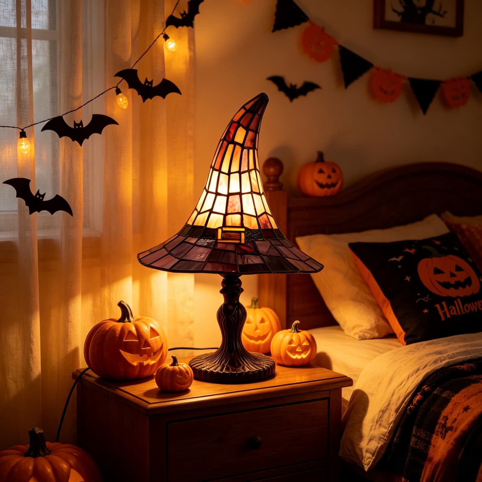 YZEGDCH Halloween 3D Ghost Campfire Flickering Night Light 2 Funny Roasting Marshmallows at Campfire LED Electric Faux Flameless Campfire Nightlight Funny Halloween Decor