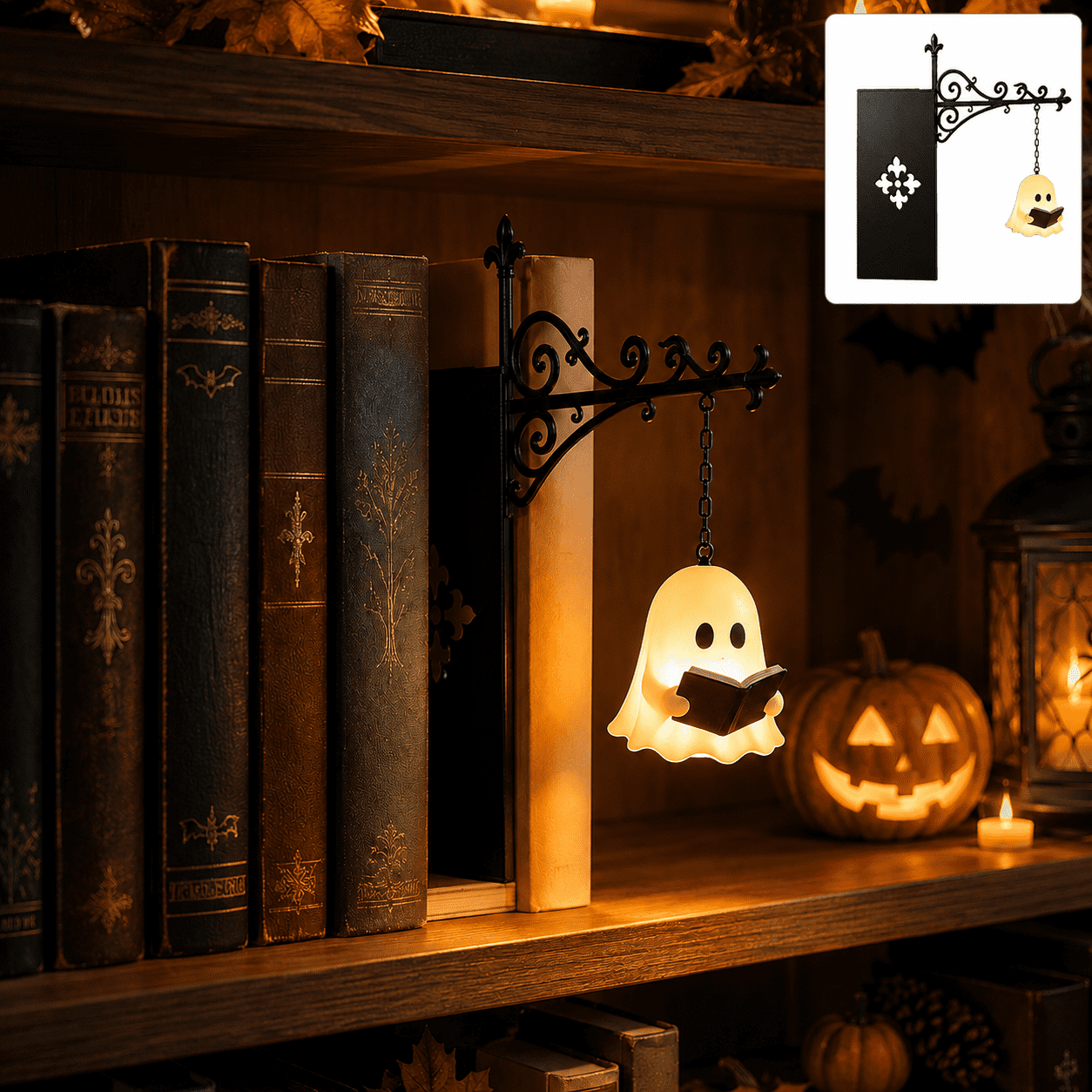 Halloween Decorations Indoor, 17'' Hanging Spooky Halloween Lanterns for Home Room Door Party Supplies