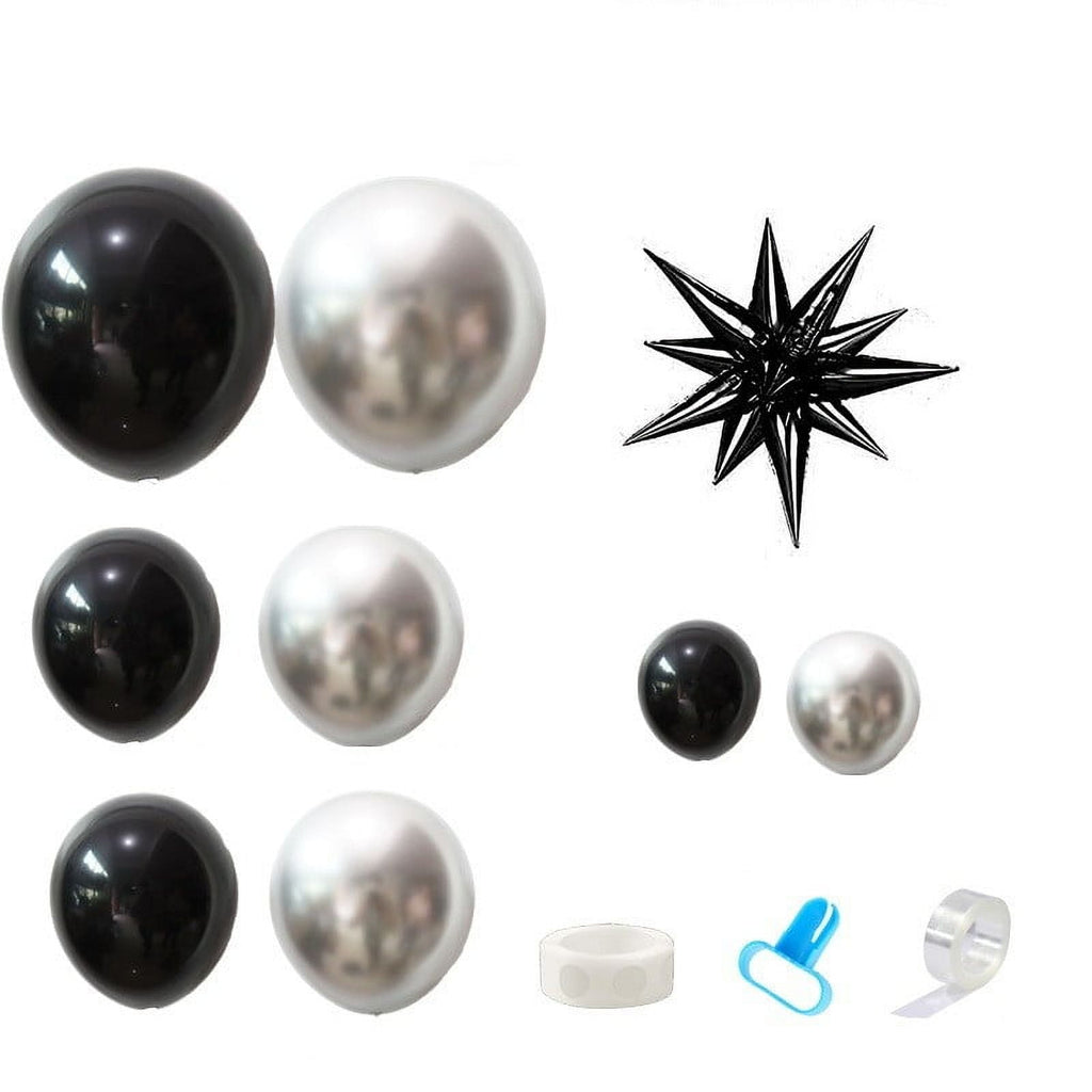 Hvmvliv Halloween Balloons Set Black Balloons Set, 105Pcs White Balloons Arch Ornament Halloween Balloons for Halloween Celebration Party Bar Anniversary Graduation Decoration(105pcs)