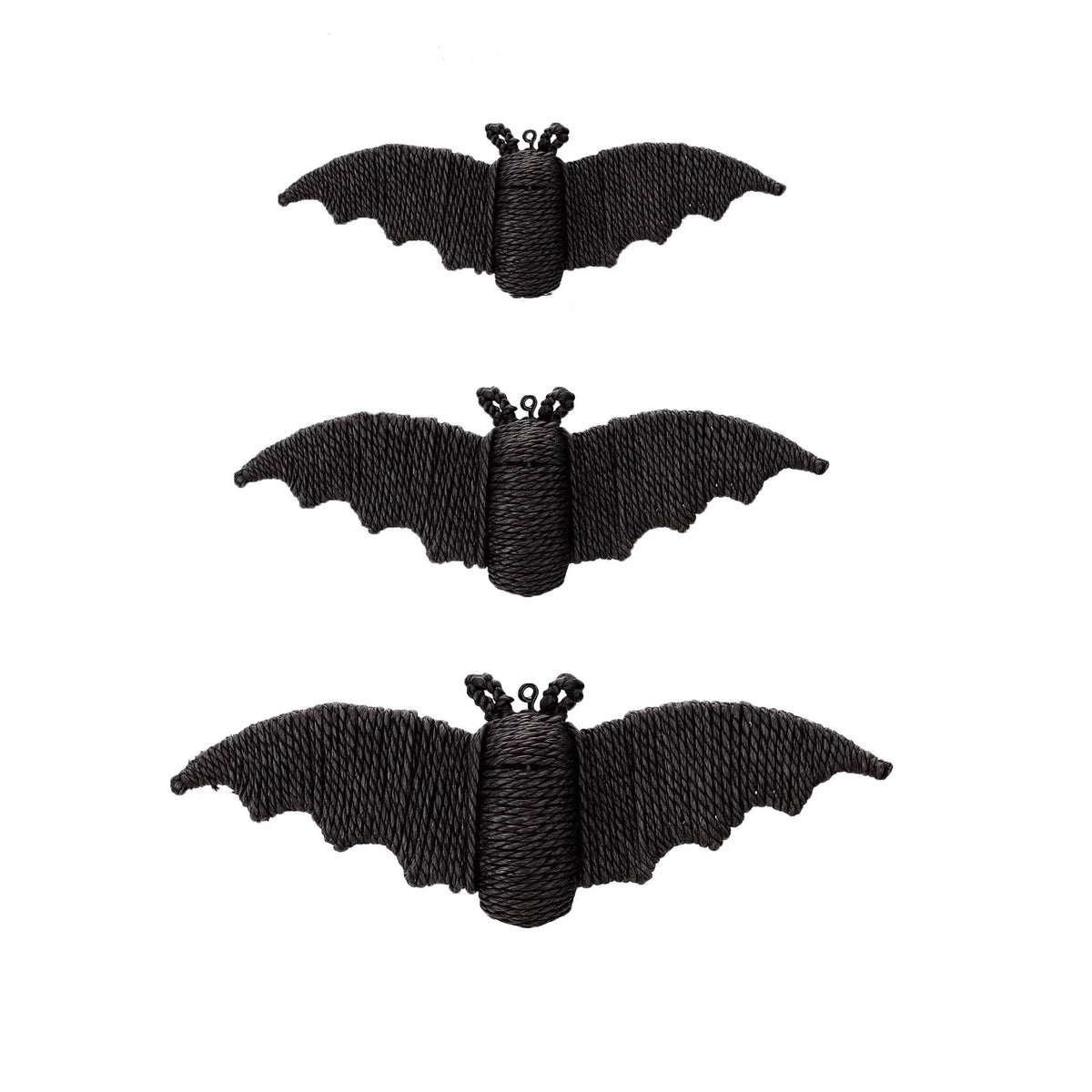 Clearance Halloween Hanging Bat Decoration, 3D Hand-Made Woven Bat Decor, Realistic Scary Fake Black Hanging Flying Bat, Spooky for Indoor Outdoor Yard Porch Lawn Decorations
