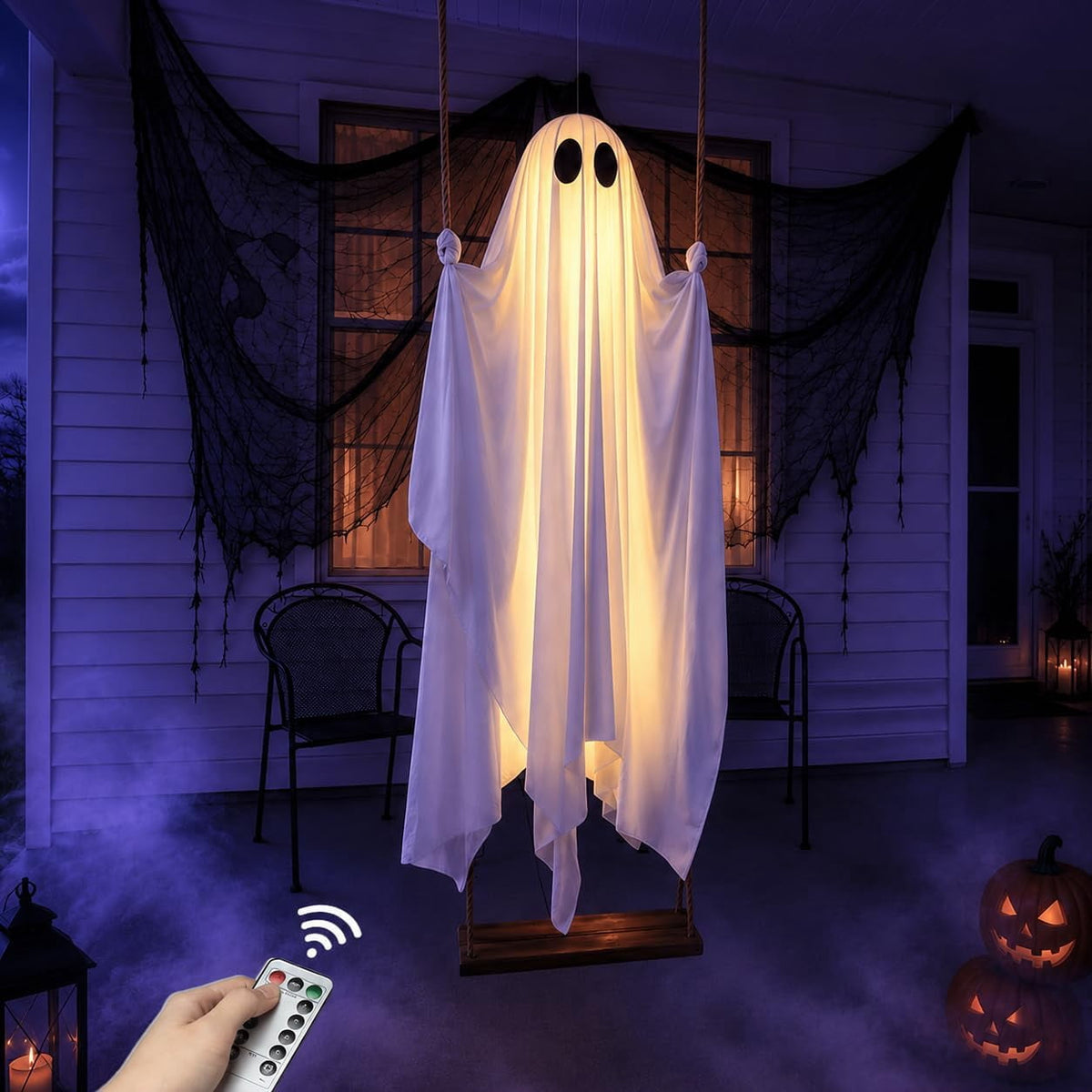 Clearance Halloween Ghost Bubble Bath Lamp, Cute Bathtub Ghost Night Lights for Halloween Decor, Reading Books Nightlight, Halloween Decorations for Indoor Readers & Book Lover Desk Home Party Gifts