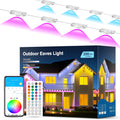 DAYBETTER 200ft Permanent Outdoor Lights, RGB Eaves String Lights with 100LED, Remote/APP Control, IP65 Waterproof, for Garden Halloween Christmas Party Decorations