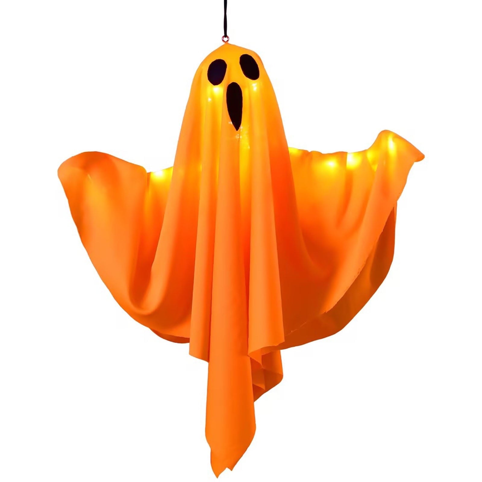 Darzheoy Halloween Decorations 20" Hanging Ghosts Light Up Decor Warm LED Ghost Light Bedroom Wall Indoor Outdoor Fall Party Garden Patio Front Porch Yard Halloween Ghost Decor Gifts