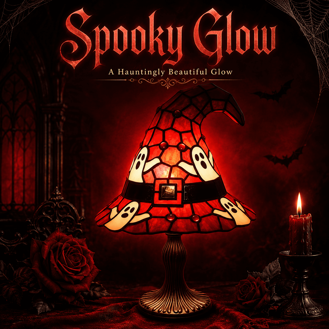 Diceymbol Halloween Decorations and Fall Decor, Halloween Venue Decoration Ghost Props LED Illuminated Ghost Decorations for Tabletop, Mantel, Shelf Indoor Outdoor 9.05 inch