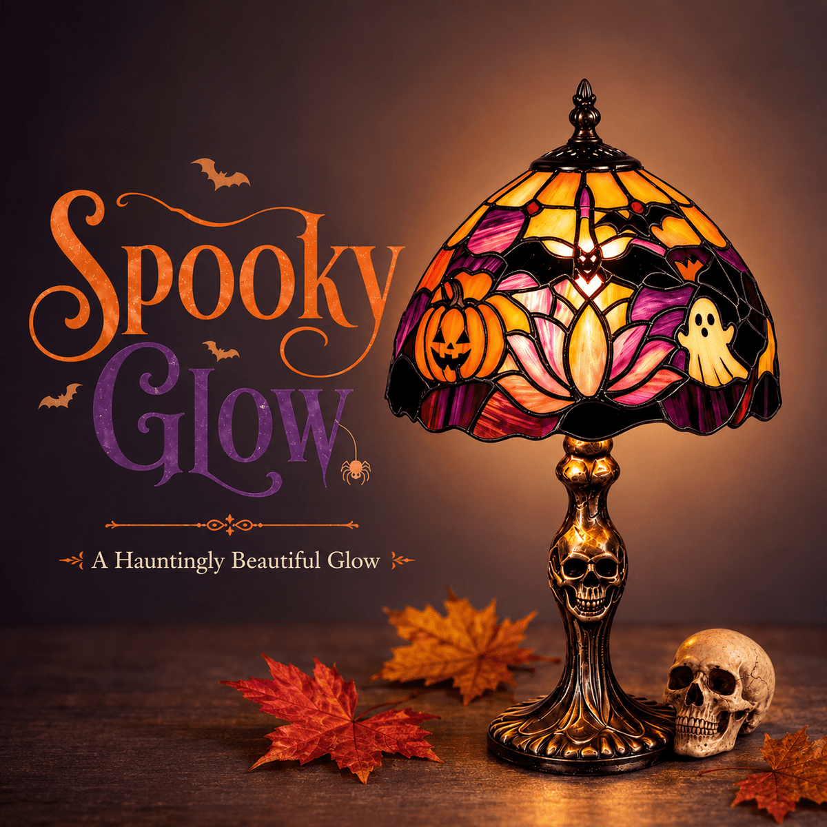 Diceymbol Halloween Decorations and Fall Decor, Halloween Venue Decoration Ghost Props LED Illuminated Ghost Decorations for Tabletop, Mantel, Shelf Indoor Outdoor 9.05 inch