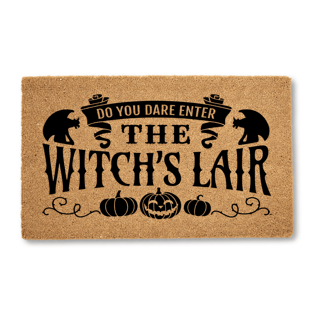 Do You Dare Enter The Witches Lair Door Mat | Funny Doormat | Welcome Mat | Halloween Decor | Funny Door Mat | Home Doormat | Halloween Mat