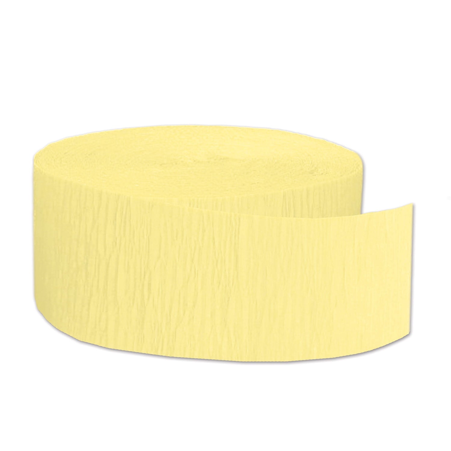 Festive Orange Crepe Streamer, Full Roll, 85' long'x1.75" wide, (6/Pkg)