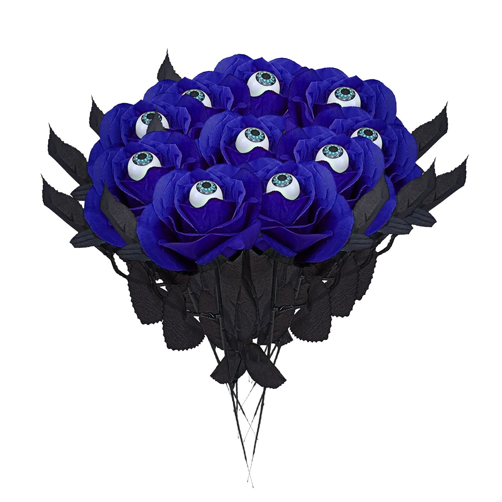 Feltree Halloween Decorations 10 Pieces Faux Rose With Eyeballs Halloween Faux Eyeball Flowers Faux Gothic Rose Bushes For Halloween Party Home Decorations