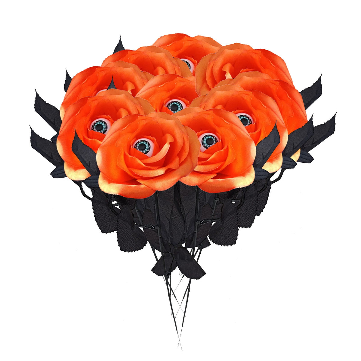 Feltree Halloween Decorations 10 Pieces Faux Rose With Eyeballs Halloween Faux Eyeball Flowers Faux Gothic Rose Bushes For Halloween Party Home Decorations