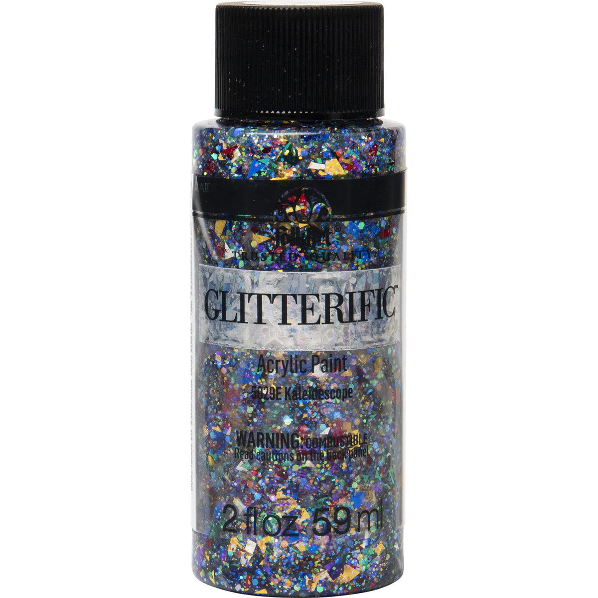 FolkArt Glitterific Acrylic Craft Paint, Glitter Finish, Hologram, 2 fl oz