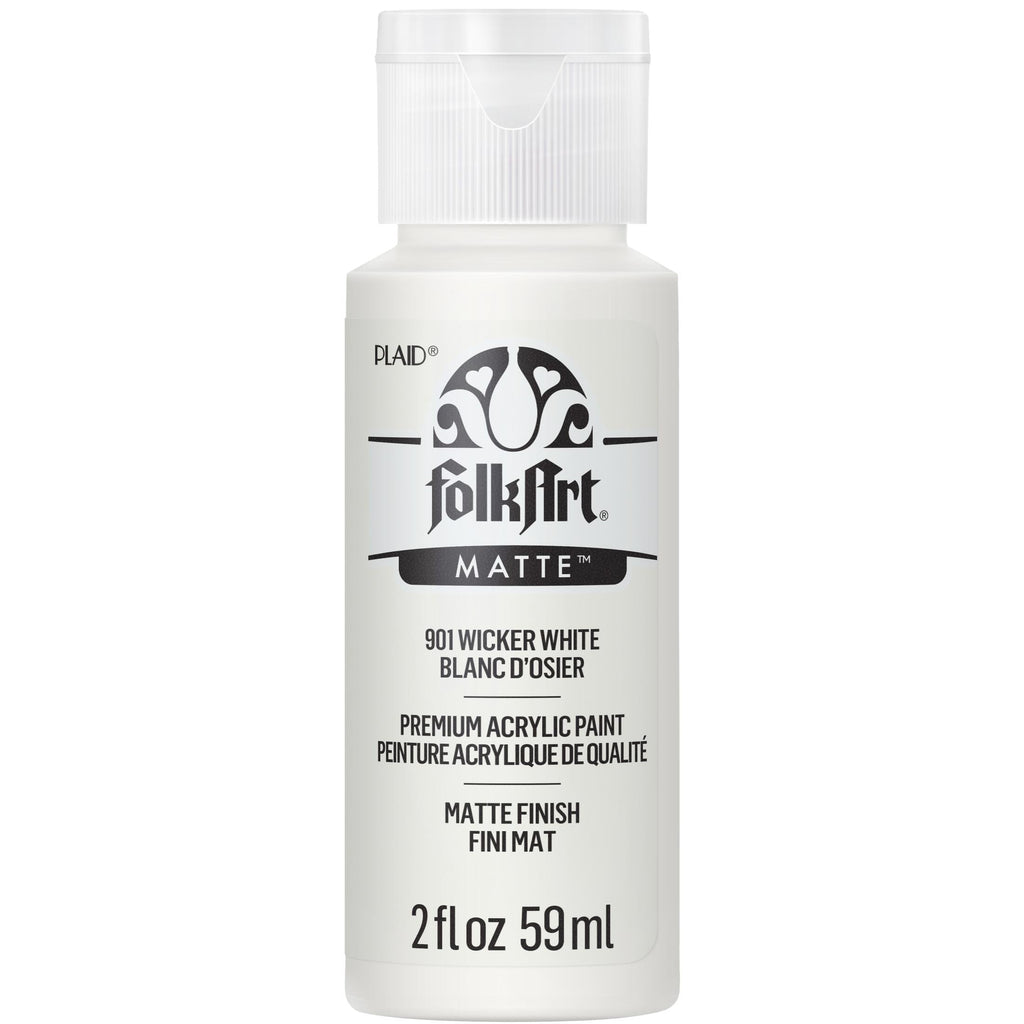 FolkArt Acrylic Craft Paint, Matte Finish, Wicker White, 2 fl oz