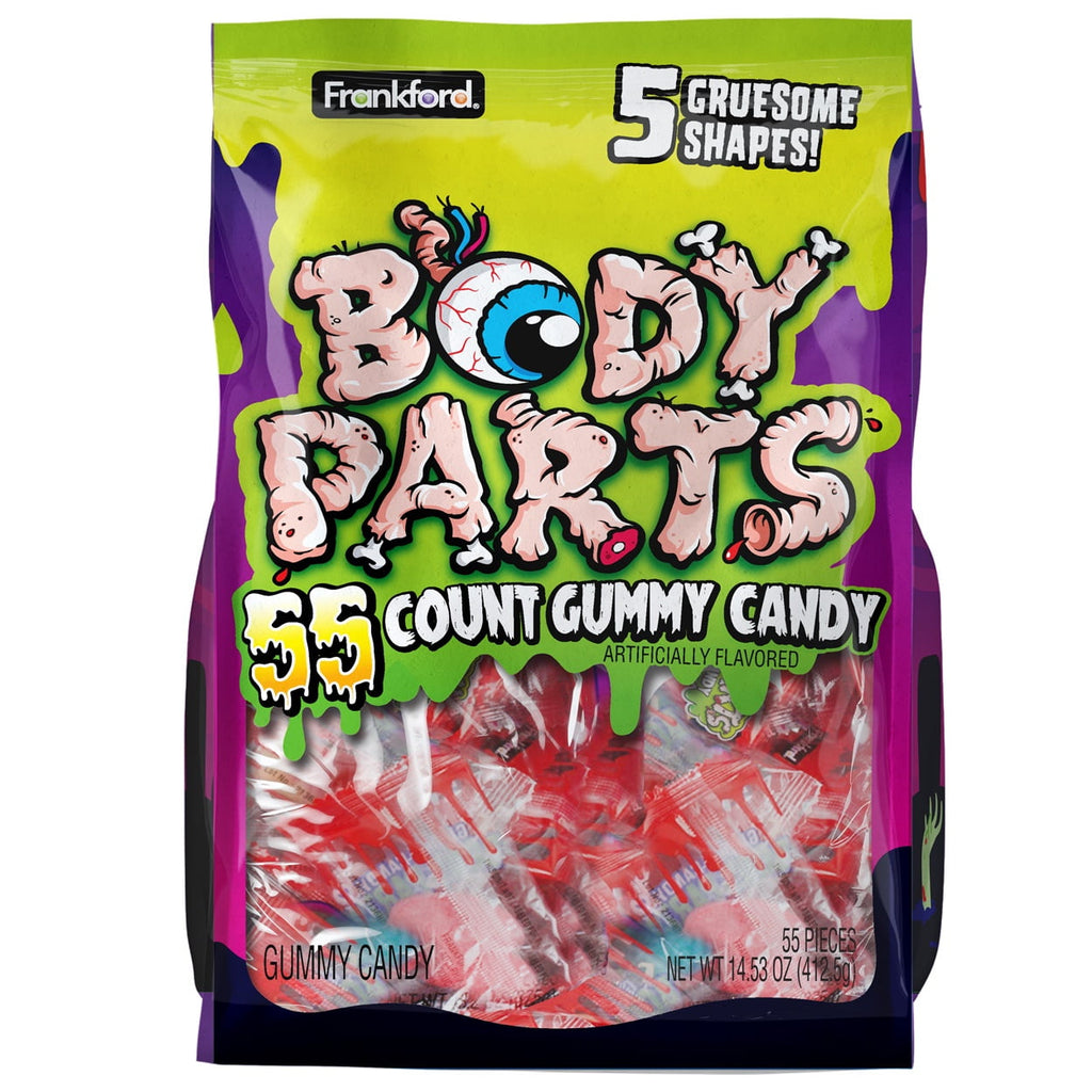 Frankford Gummy Candy Body Parts Halloween Bag, 55 Count