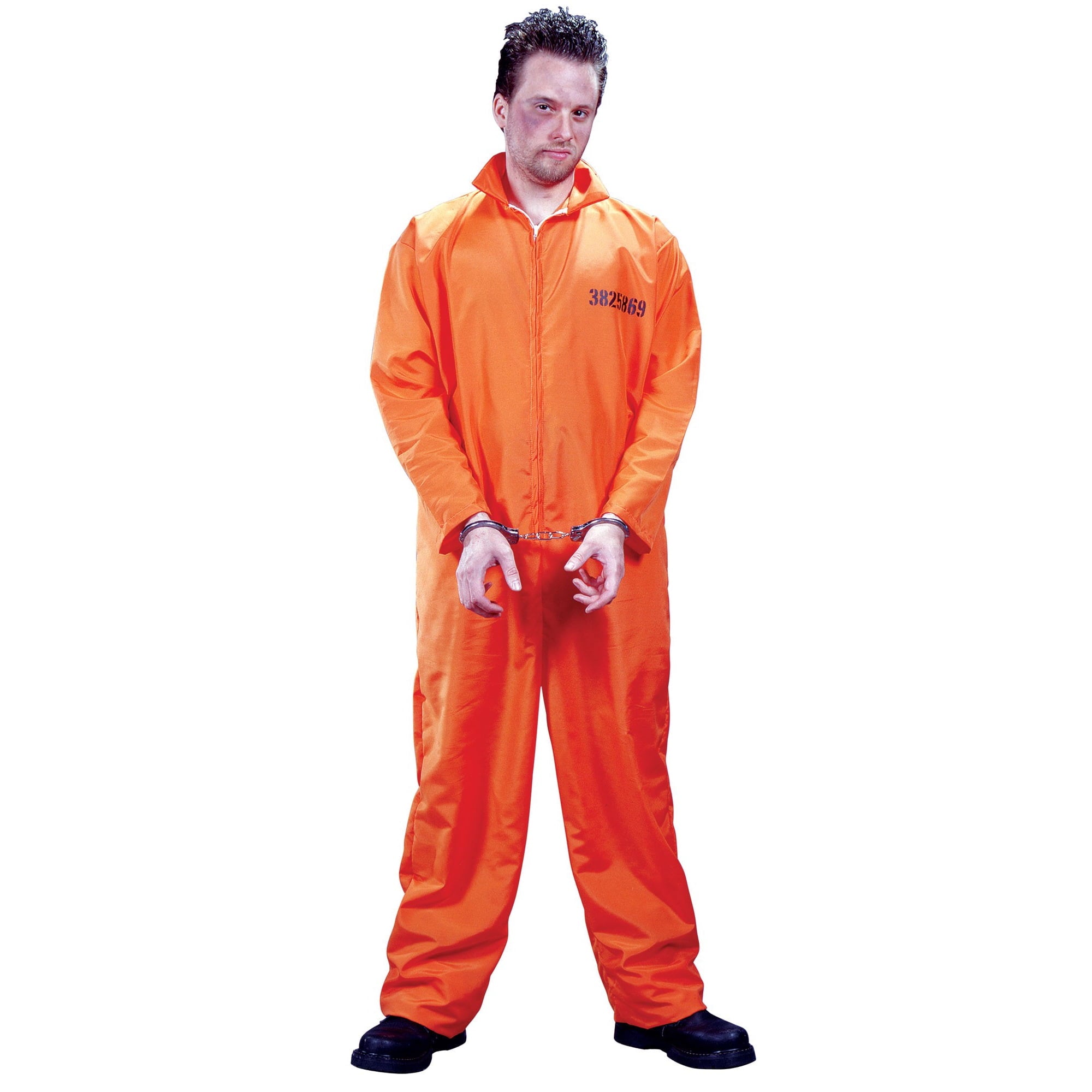 Fun World Got Busted Orange Jumpsuit Men's Halloween Fancy-Dress Costume for Adult, One Size