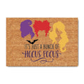 Funny Welcome Doormat for Entrance Way Monogra Mat 23.7"(L) x 15.9"(W) It's Just A Bunch of Hocus Pocus Halloween Doormat for Entrance Way Novelty Indoor Decor Mats No Slip Kitchen Rugs and Mats