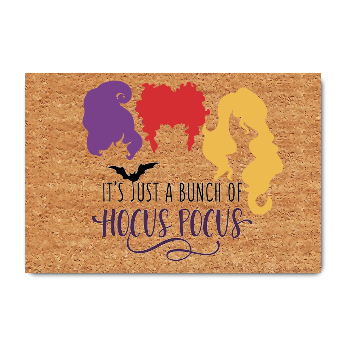 Funny Welcome Doormat for Entrance Way Monogra Mat 23.7"(L) x 15.9"(W) It's Just A Bunch of Hocus Pocus Halloween Doormat for Entrance Way Novelty Indoor Decor Mats No Slip Kitchen Rugs and Mats