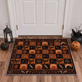 GENIMO 2'x3' Halloween Doormat, Washable Non Slip Soft Vintage Witch Outdoor Door Mat for Front Door Covered Porch Patio Entryway, Burnt Amber