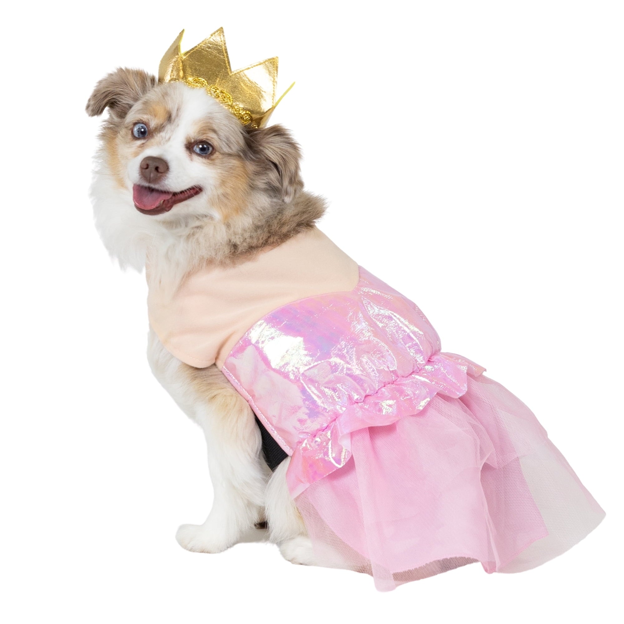 Vibrant Life Halloween Good Witch Costume for Dogs, Pink and Gold, Medium