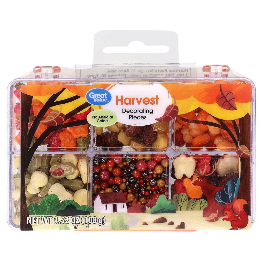 Great Value Harvest Decorating Pieces, 3.52 oz