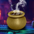 Gold Halloween Mini Cauldron Candy Holder Set, Witch Decor Tiered Tray Tabletop Decoration 8pcs