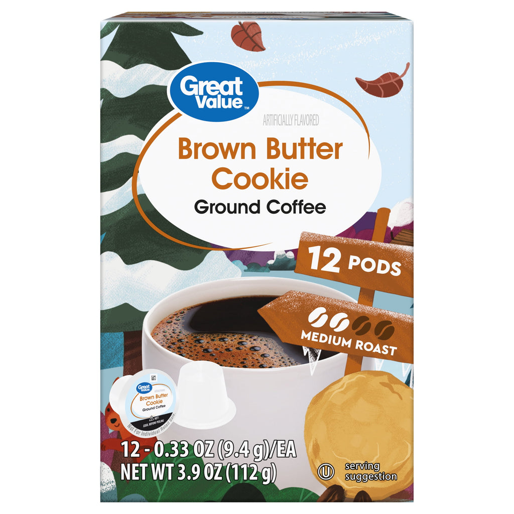 Great Value Brown Butter Cookie, 12 Count