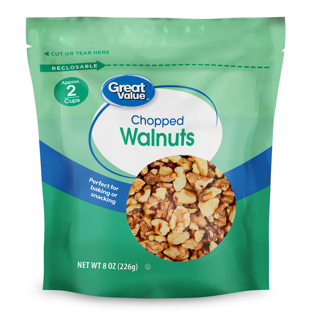 Great Value Chopped Walnuts, 8 oz