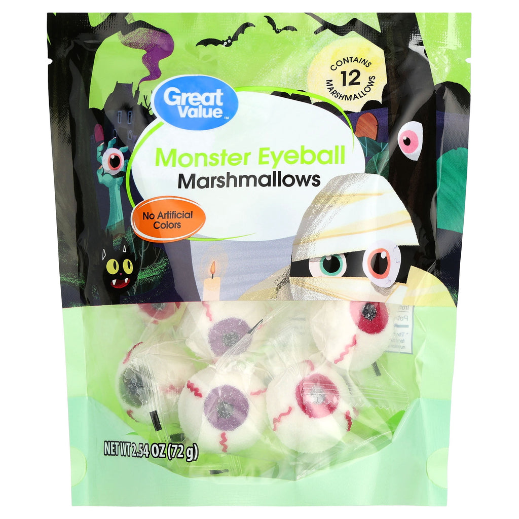 Great Value Monster Eyeball Marshmallows, 2.54 oz, 12 Count