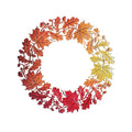 HOARBOEG Handmade Wrought Iron Maple Leaf Wreath, Thanksgiving Rudolph Fall Harvest Door Hanging, Orange Metal Autumn Wreath with Berries, Garden Wall Decor, 15.75 in