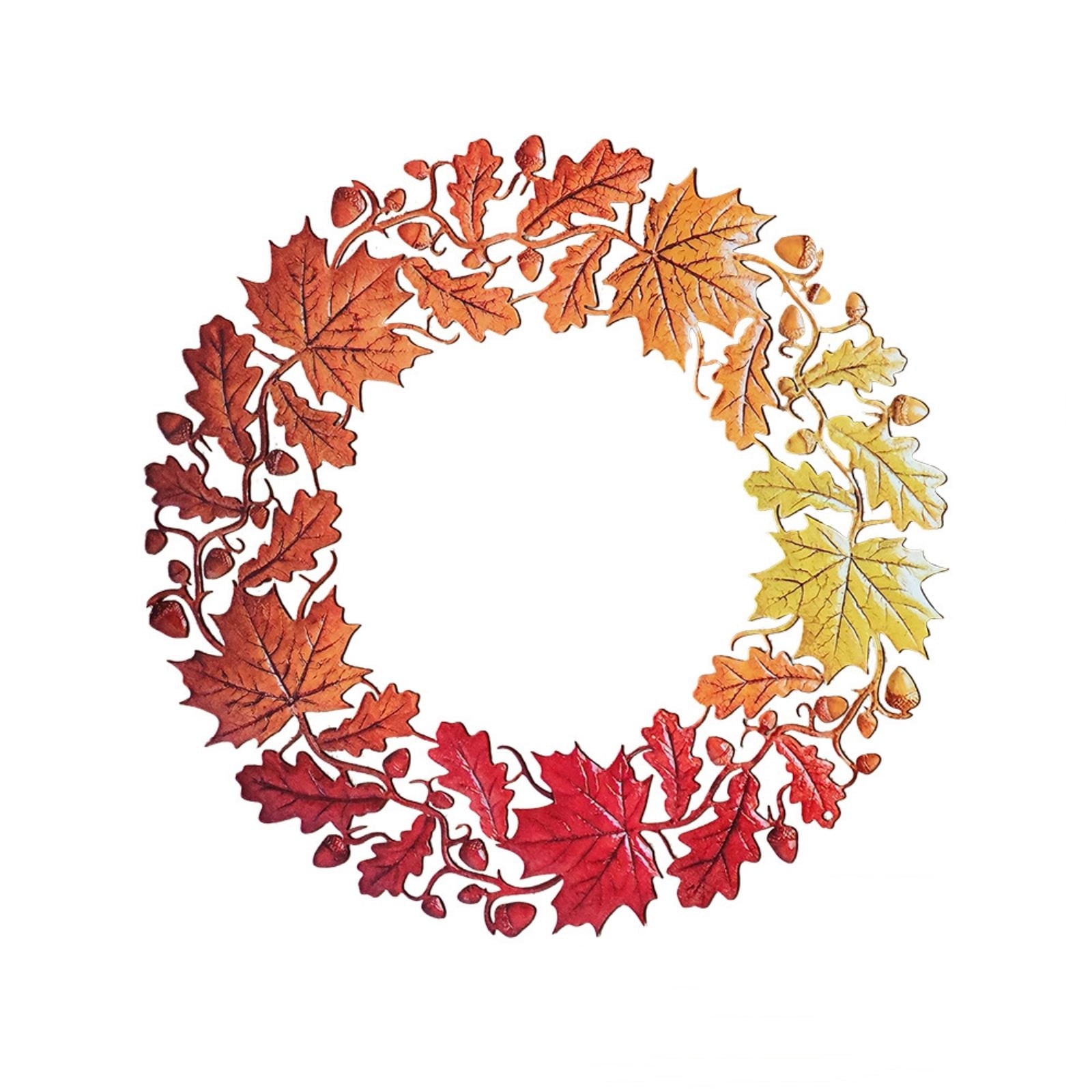 HOARBOEG Autumn Harvest Sunflower Wreath, Artificial Pumpkin Maple Leaf Fall Wreath for Front Door, 21.65 in Thanksgiving Wall Hanging Decor, Outdoor Indoor Harvest Decor