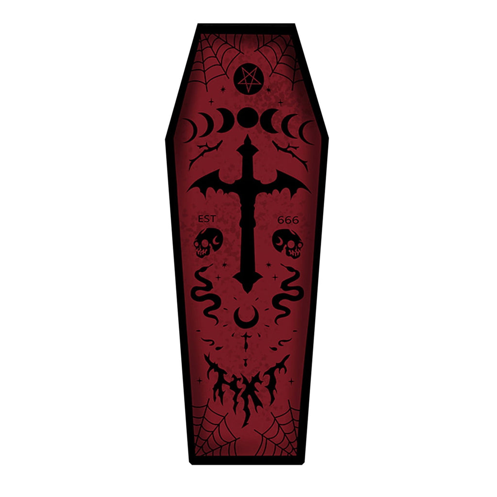 Halloween Bathroom Rug, Non Slip Dark Gothic Carpet Living Room Kitchen Rug, Horror Coffin Shaped Rugs Decor Witchy Rugs Bath Mat 51x19 Inch