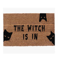 Halloween Black Cat Doormat Outdoor 23x15 Inch, Funny Welcome Mat | Non-Slip PVC Backing, No-bleed Stays Vibrant in Covered Outdoor Areas