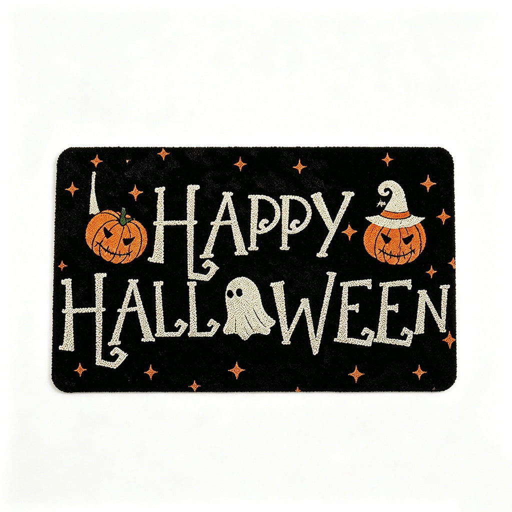Halloween Celebration Doormat 16x24 Inch, Spooky Ghost Entrance Mat for Front Porch Indoor Outdoor, B