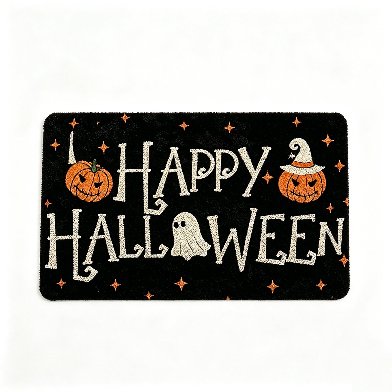 Halloween Celebration Doormat 16x24 Inch, Spooky Ghost Entrance Mat for Front Porch Indoor Outdoor, B