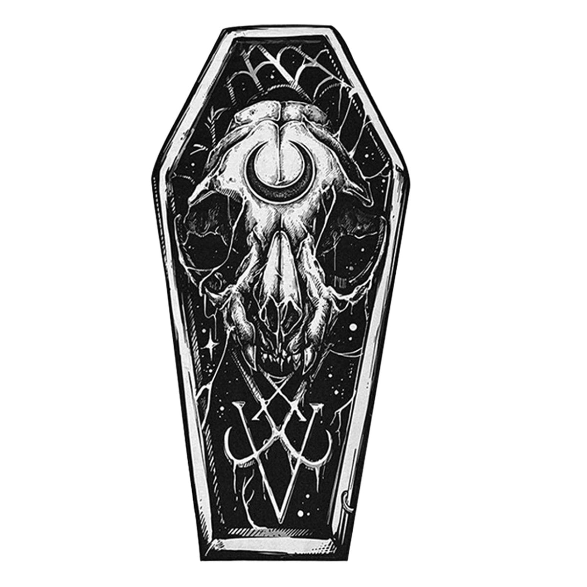 Halloween Coffin Rug - 4.3x1.6 Ft Goth Bath Mat, Non- Indoor Carpet for Living Room, Bedroom & Bathroom, Dark Gothic Decor for Spooky Home Parties
