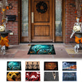Halloween Decoration Front Door Mat Welcome,Halloween Floor Mat with Terrifying Theme, Skull And Blood Print Decoration, Entrance Door Floor Mat, Entrance Door Carpet