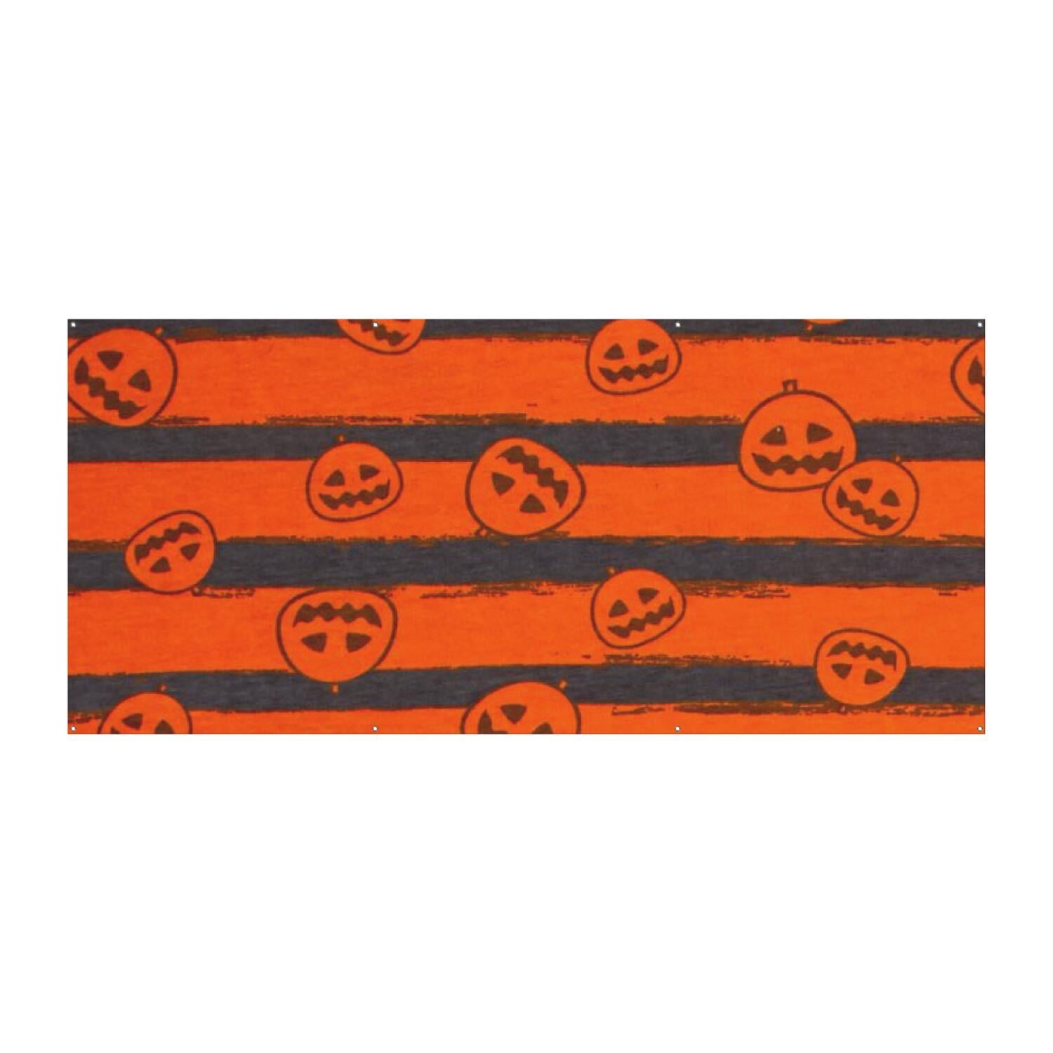 Halloween Garage Door Cover - 13x6ft Spooky Ghost Pumpkin Skull Witch Black Cat Polyester Backdrop for Outdoor Decor