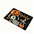Halloween Ghost Dog Door Mat, Outdoor Coir Entrance Mat for Porch, Spooky Decor for Home Outdoor Entryway Black