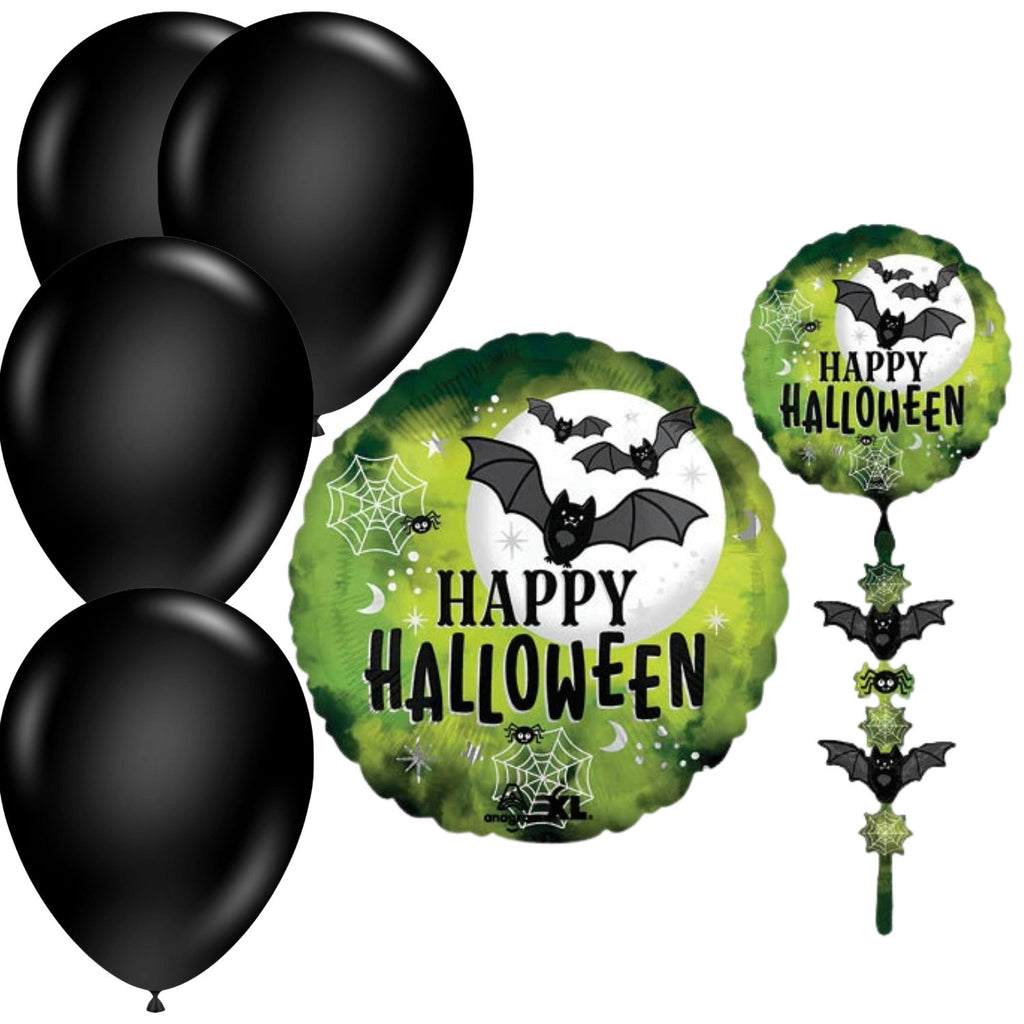 Halloween Glow Bat Balloon with 4 Latex – Spooky Party Decoration