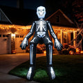 Coolmade 10.5 ft Sitting Skeleton Halloween Inflatable, Built‑in LED Lights, Blow‑Up Yard Outdoor Decoration