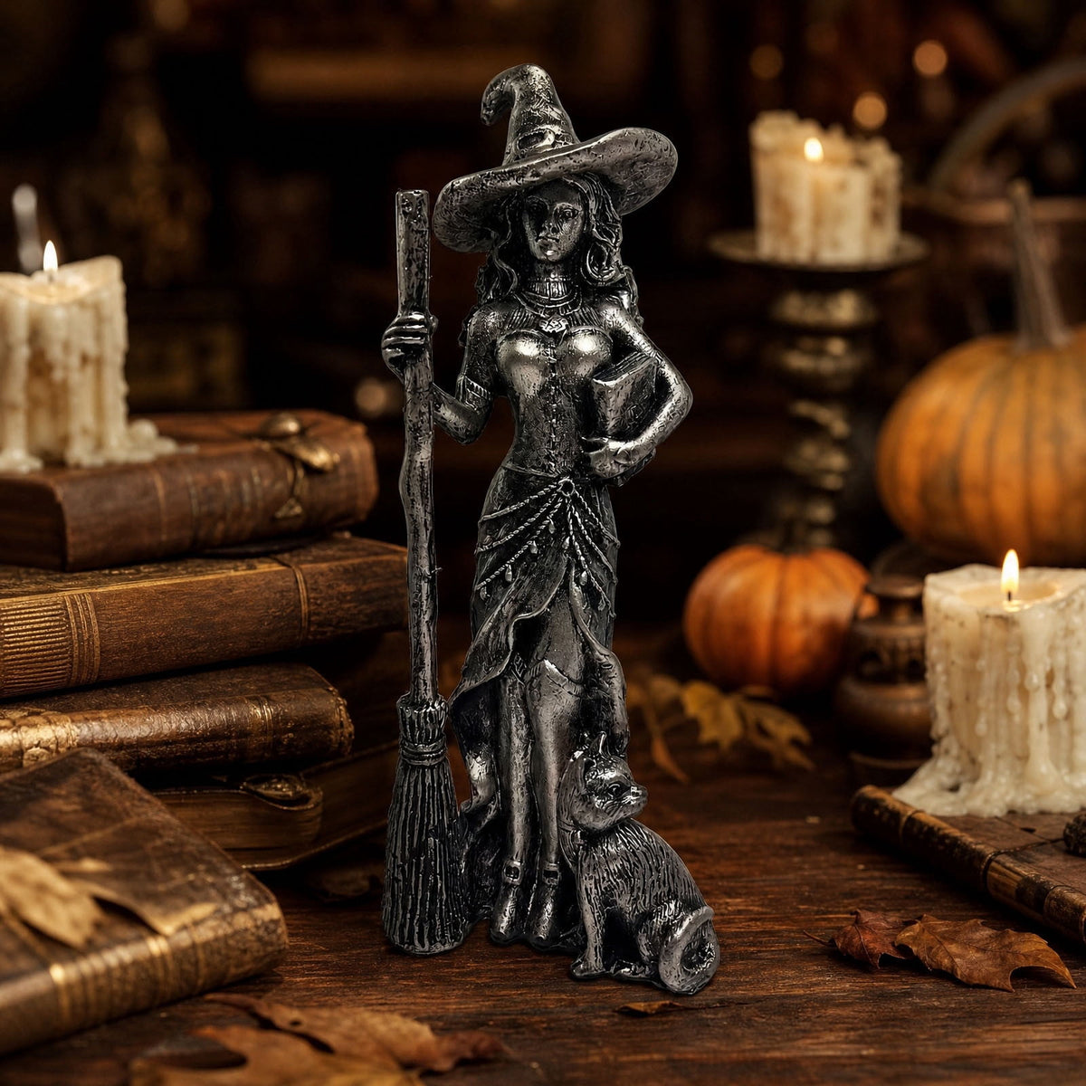 Halloween Witch Lamp,Stained Gothic Witch Hat Led Lamp for Stained Glass Inspired, Spooky Decorative Standing Night Light,Unique Halloween Party Lighting Decorations Door for Indoor
