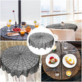 Halloween Round Lace Tablecloth Bat Spider Web for Halloween Party Decor,Lace Fabric Table Cloths Spooky Table Cover for Rectangle Tables for Parties Gothic Halloween Home Decorations