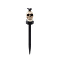 Halloween Skull Solar Garden Stake Light, Resin Skull Solar Outdoor Light for Yard and Garden, Spooky Decorative Stake Lighting for Halloween Courtyard and Lawn Decor 15.35*2.36Inch,1PC