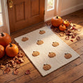 Halloween Thanksgiving Pumpkin Doormat 24x16 Inch, Simple Fall Farmhouse Entrance Mat for Front Porch Patio Home Decor