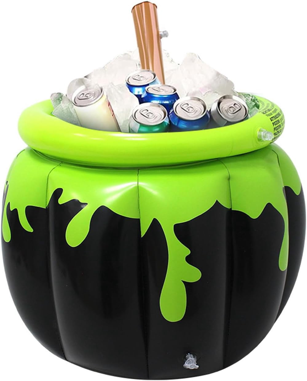 Jollyzo Halloween Witch Inflatable Drink Cooler, 26.4" Blow Up Beverage Holder Ice Bucket, Party Prop, Fun Decorative Bucket, Outdoor Yard Accent, Backyard Garden Haunted House Decorations