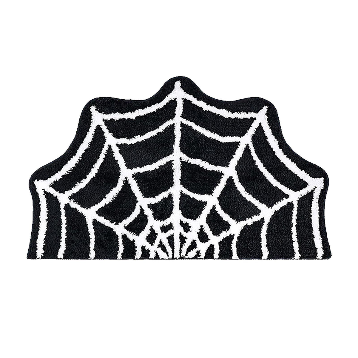 Harliver Spider Web Gothic Cute Fun Halloween Floor Mat, Non Slip Washable Welcome Door Mat, Fall Thanksgiving Rugs for Indoor Outdoor Entrance Home Bathroom Living Room Decor (Black)